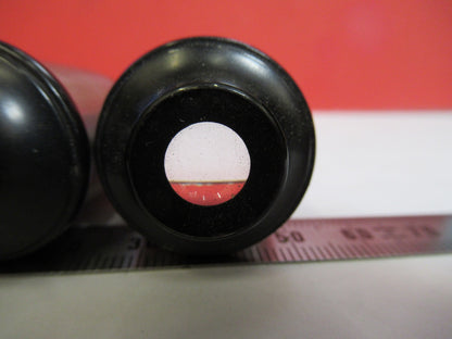 PAIR ANTIQUE SPENCER 10X WF EYEPIECE OCULAR MICROSCOPE PART As Pictured V7-A-28