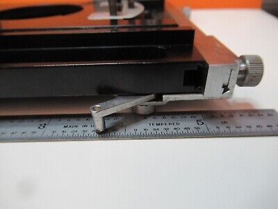 LEITZ WETZLAR GERMANY STAGE TABLE CLIPS MICROSCOPE PART AS PICTURED &16-C-07