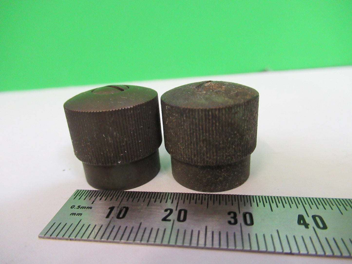 ANTIQUE RARE BAUSCH LOMB BRASS KNOBS FINE SET MICROSCOPE AS PICTURED X6-A-72