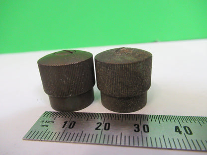 ANTIQUE RARE BAUSCH LOMB BRASS KNOBS FINE SET MICROSCOPE AS PICTURED X6-A-72