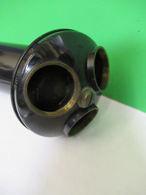 ANTIQUE BRASS TUBUS + NOSEPIECE BAUSCH LOMB MICROSCOPE PART AS PICTURED &Q9-A-37