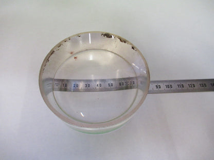 HUGE OPTICAL PLANO CONCAVE RARE GLASS MIL SPEC OPTICS AS PICTURED V3-A-02