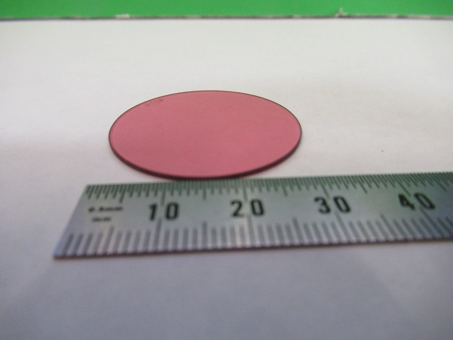 ZEISS GERMANY GLASS FILTER LIGHT PINK OPTICS MICROSCOPE PART AS PICTURED V8-B-32