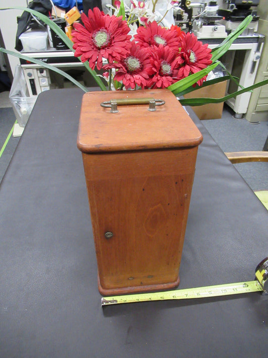 Empty Wood Cabinet for Antique Koritska Milano Microscope Part
