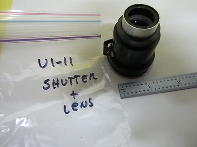 MICROSCOPE PART OPTICAL SHUTTER + LENS OPTICS AS IS BIN#U1-11