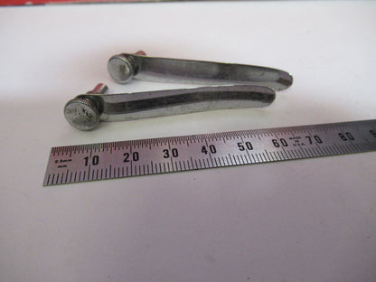 Bausch & Lomb Pair of Clips Antique Microscope Part