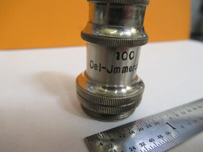ANTIQUE BRASS 100X OBJECTIVE MICROSCOPE PART AS PICTURED &7B-B-13