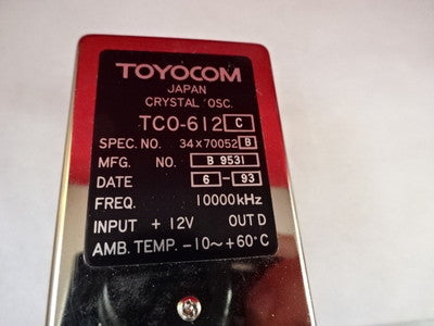 Toyocom Japan Quartz Precision Oscillator 10 MHz TC0-612