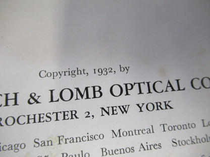 Antique Bausch & Lomb Use of Microscope Booklet 1932-49 Part