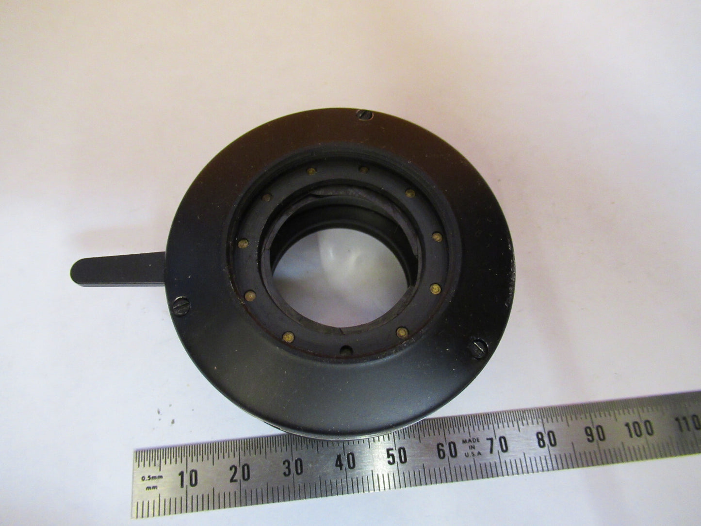 ANTIQUE AO SPENCER CONDENSER + IRIS MICROSCOPE PART AS PICTURED X6-A-12