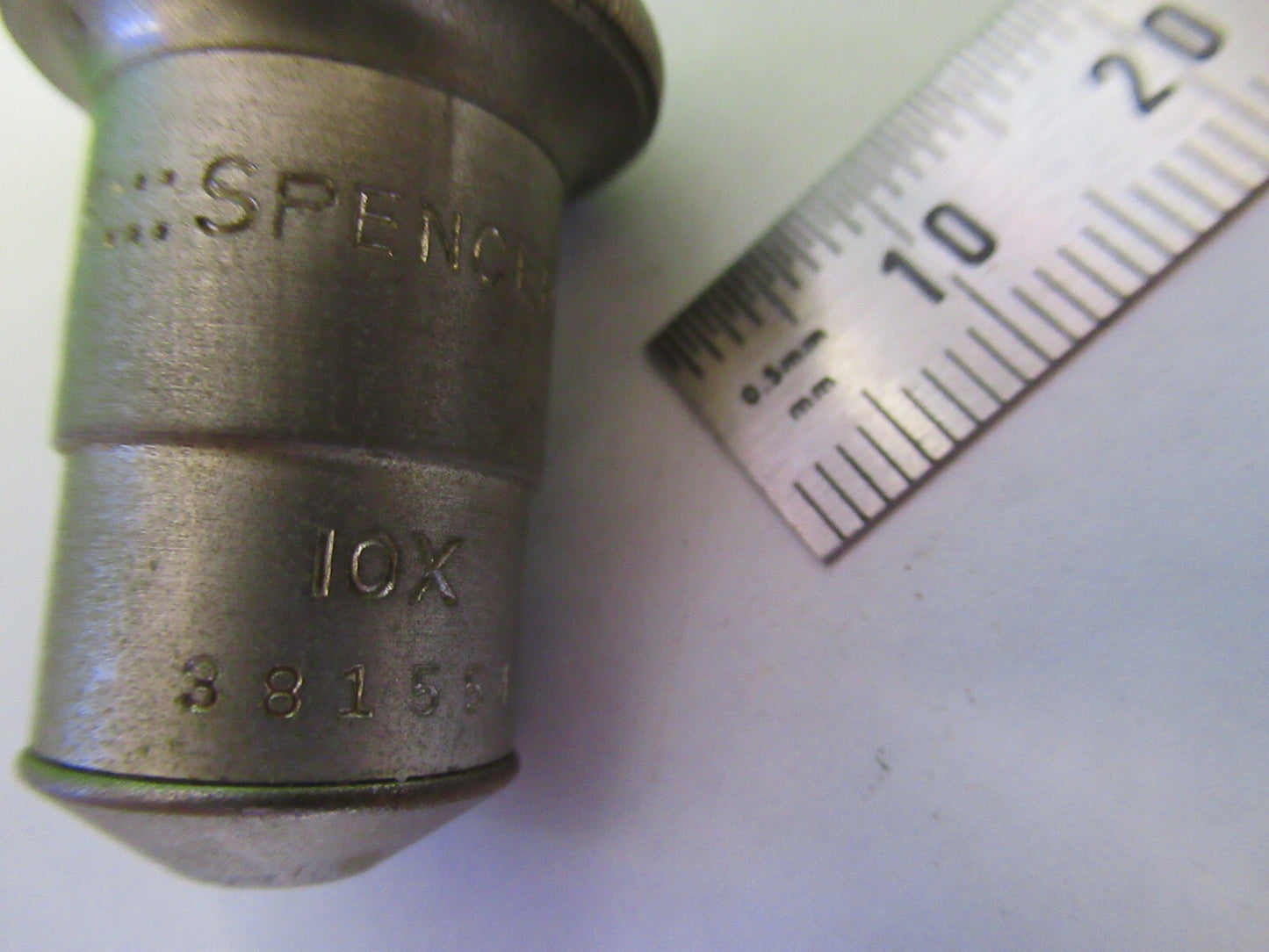 ANTIQUE OBJECTIVE 10X SPENCER LENS MICROSCOPE PART AS PICTURED &H9-C-23