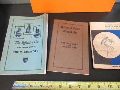 LOT BOOKLET ANTIQUE AO SPENCER BAUSCH LOMB MICROSCOPE PART AS PICTURED W3-B-54