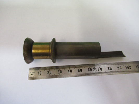 Antique Brass Tubus + Lens Unknown Microscope Scope Part