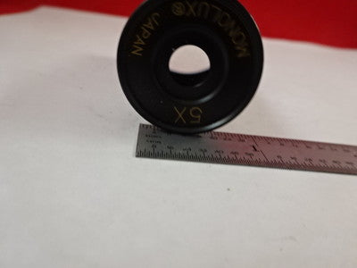 MICROSCOPE PART JAPAN MONOLUX 5X EYEPIECE OCULAR OPTICS AS IS B#N7-F-13