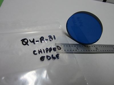 OPTISCHER RUNDER BLAUER FILTER [abgeplatzt] LASEROPTIK WIE IST BIN#Q4-R-31