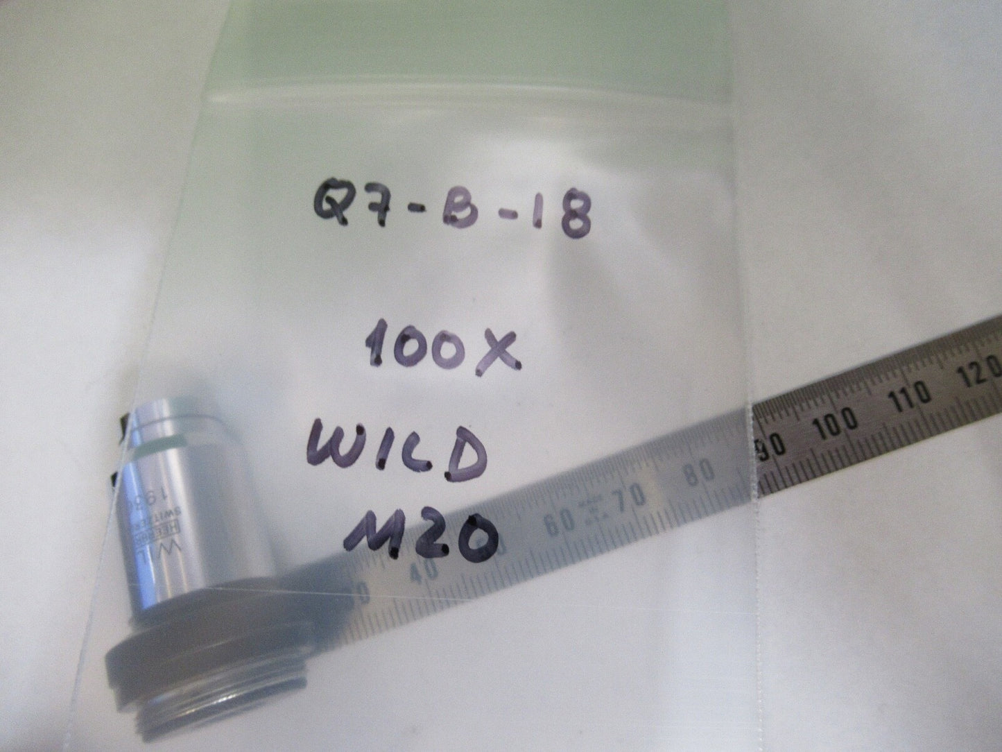 HI 100X OBJECTIVE WILD HEERBRUGG SWISS MICROSCOPE PART AS PICTURED Q7-B-18