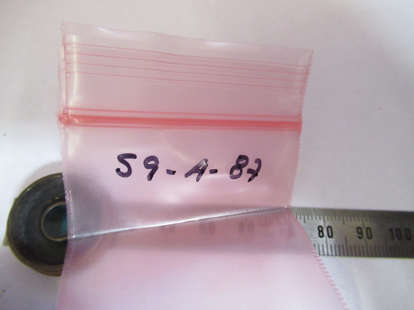 RARE BLUE FILTER OCULAR EYEPIECE LENS  MICROSCOPE PART AS PICTURED &S9-A-87
