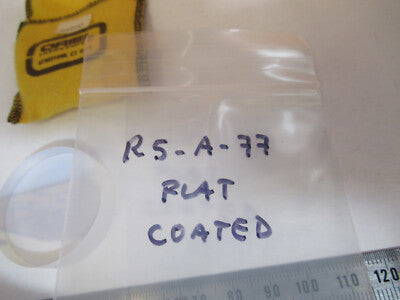 OPTICAL FLAT ORIEL COATED LENS LASER OPTICS AS PICTURED R5-A-77