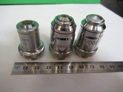 ASSORTED OBJECTIVES LENSES OPTICS LOT MICROSCOPE PART AS PICTURED Z1-A-61