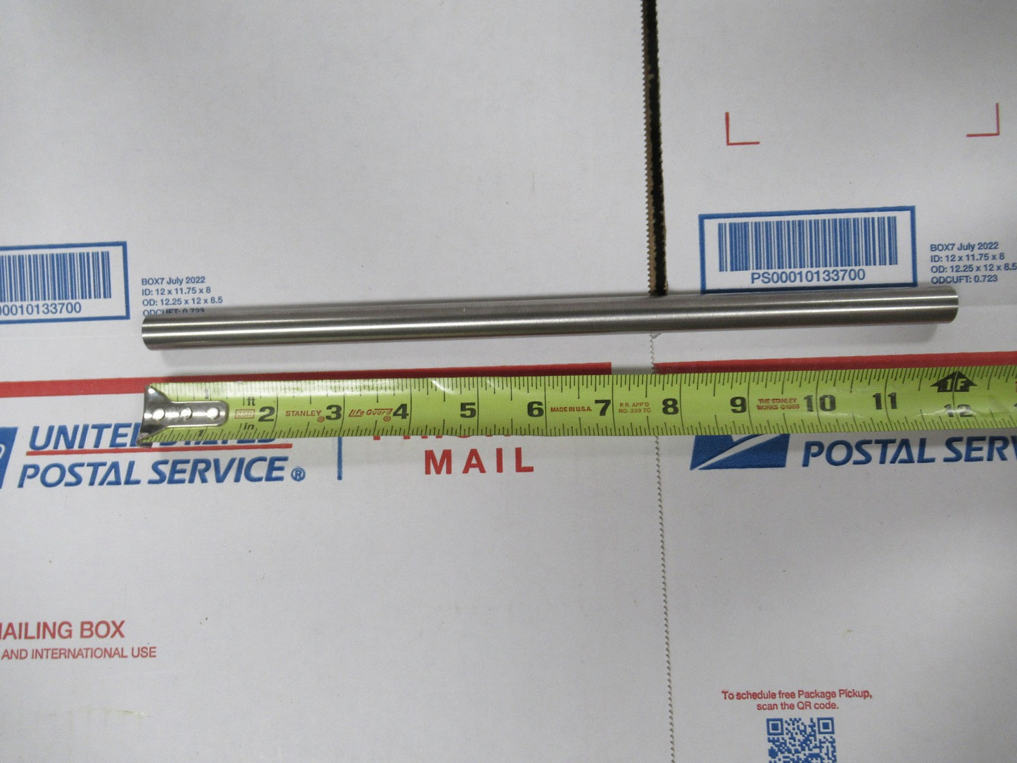 TUNGSTEN 97%  rod 12" long 0.5"diameter HEAVY METAL WOLFRAM AS PICTURED W3-C-25