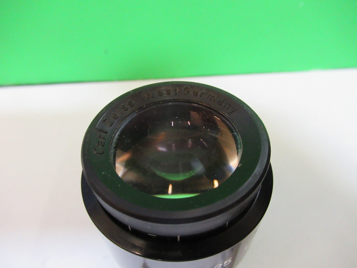 MICROSCOPE PART ZEISS EYEPIECE OCULAR 444034 PL 10X/25 LENS AS PICTURED &P2-B-51