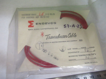 PCB ENDEVCO LOW NOISE CABLE 3090B for accelerometer  AS PICTURED S7-A-25