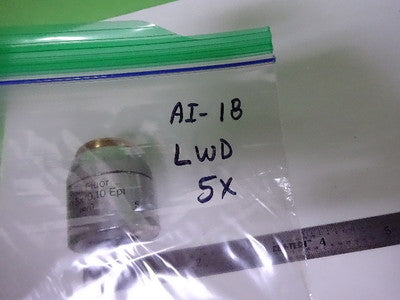 MICROSCOPE PART REICHERT POLYVAR OBJECTIVE LWD FLUOR 5X OPTICS AS IS #AI-18