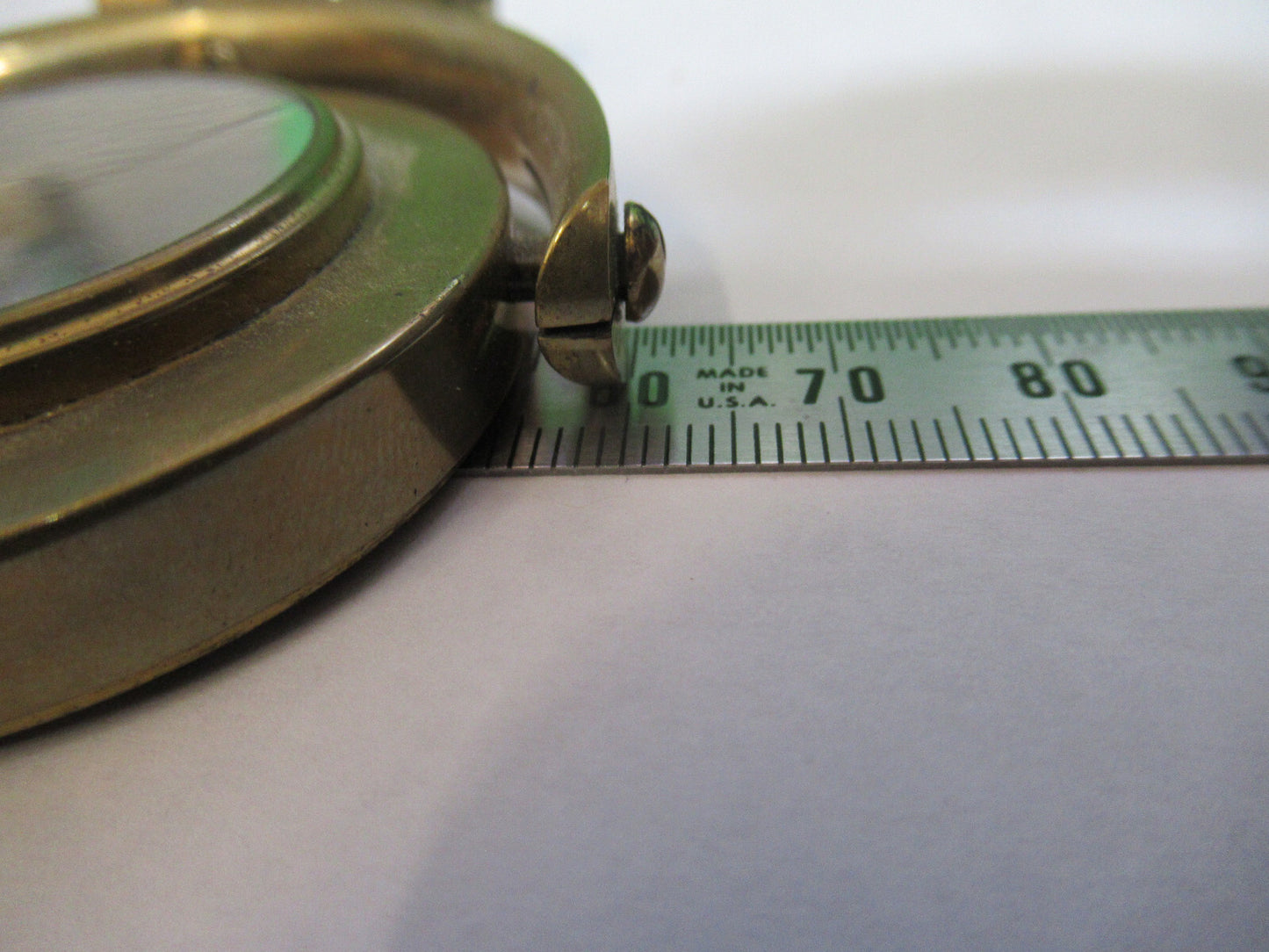Antique Brass Mirror James Parkes England Microscope Part