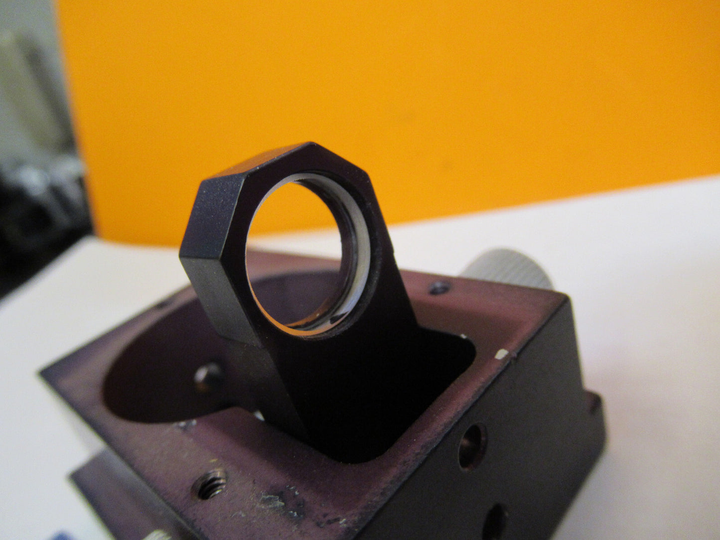 optical FIXTURE WITH MOVABLE LENS  laser optics as pictured  Y2-A-96