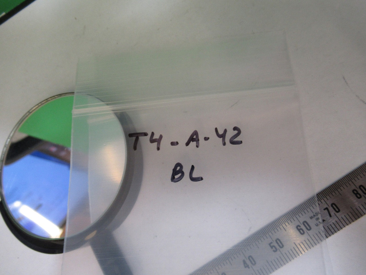 ANTIQUE BAUSCH LOMB MIRROR ASSEMBLY MICROSCOPE PART AS PICTURED T4-A-42