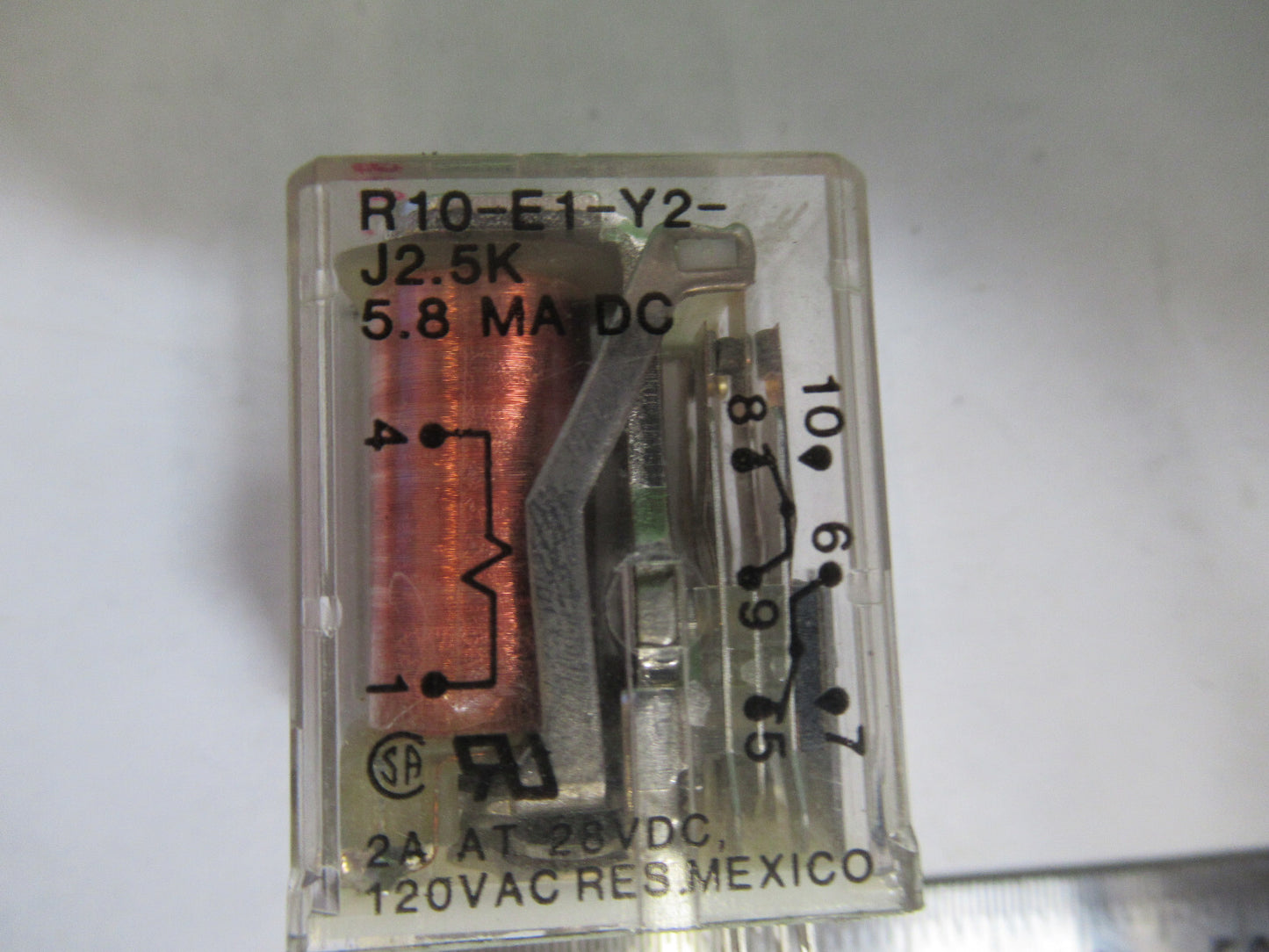 Relay Electric R10-E1-Y2-J2.5K Amf Potter & Brumfield