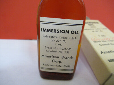Immersion Oil R.i. 1.515 American Brand Microscope Part