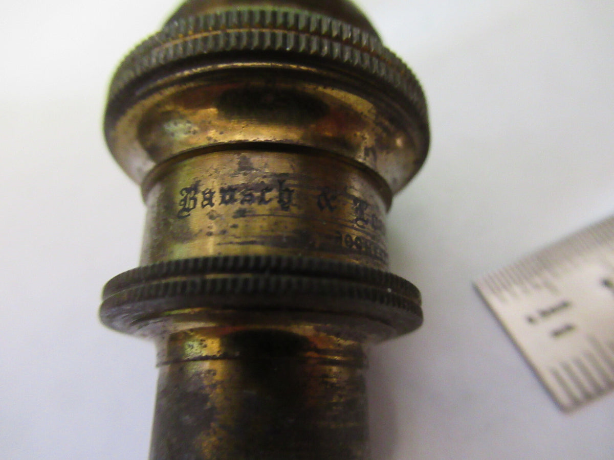 ANTIQUE BAUSCH LOMB BRASS OBJECTIVE 1/6 MICROSCOPE PART AS PICTURED S7-A-33