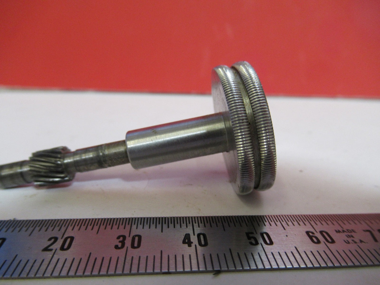 ANTIQUE BAUSCH LOMB  CONDENSER KNOB GEAR MICROSCOPE PART AS PICTURED V7-A-49
