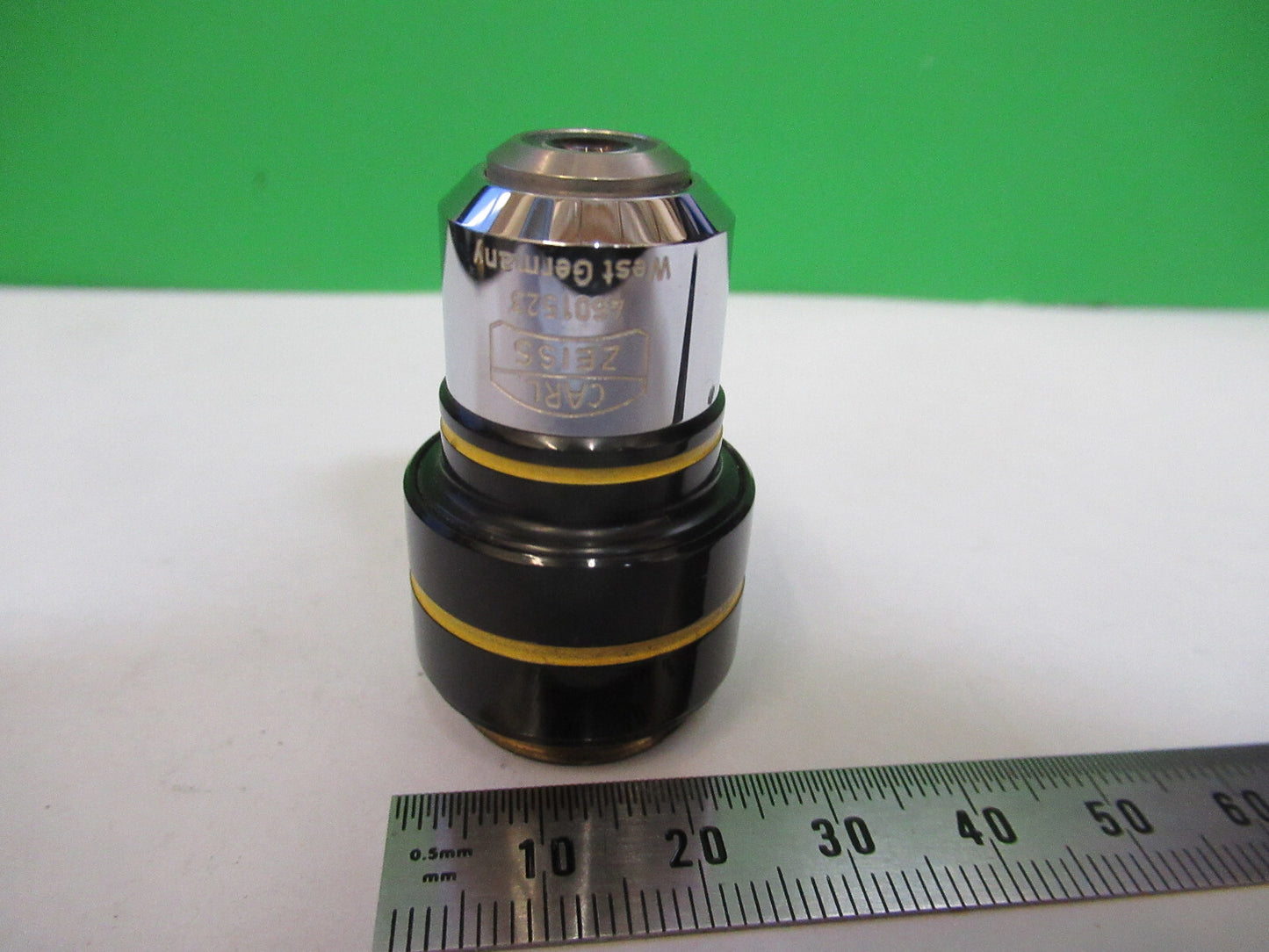 CARL ZEISS 8X EPIPLAN OBJECTIVE OPTICS  MICROSCOPE PART AS PICTURED &Z7-A-57
