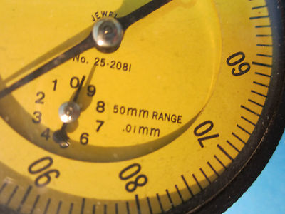 DIAL INDICATOR METROLOGY INSPECTION STARRETT USA 50 mm .01 mm BIN#A6