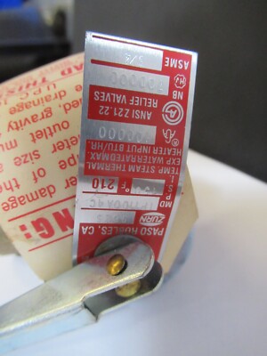 Zurn Wilkins Division Temperature Pressure Relief Valve