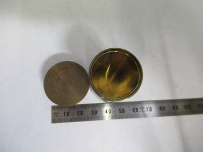 UNKNOWN ANTIQUE BRASS CANISTER OBJECTIVE MICROSCOPE PART AS PICTURED X9-B-35