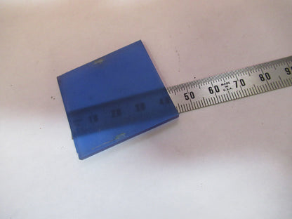 ANTIQUE BAUSCH LOMB BLUE GLASS FILTER OPTICS MICROSCOPE PART AS PICTURED T9-A-24