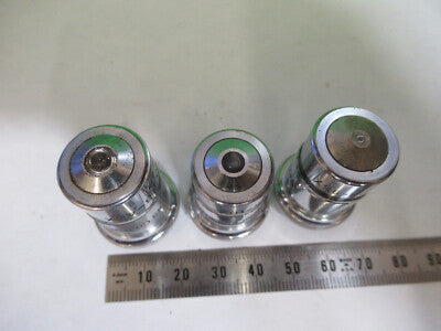 American Optical Co. Spencer Lens Co. Lot 3 ea Objective 10X 44X 95X Microscope Part