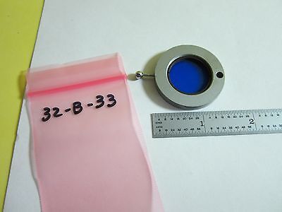 MICROSCOPE PART OLYMPUS BLUE FILTER OPTICS AS IS BIN#32-B-33