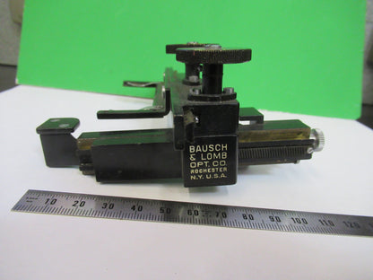 Antique Bausch & Lomb Xy Stage Assembly Microscope Part