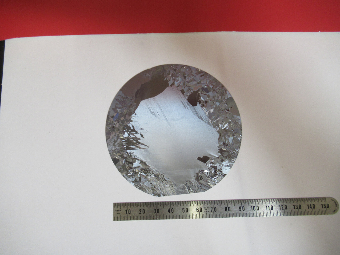 RARE SILICON WAFER WITH TWINS TWINNED SURFACE FRONT BACK AS PICTURED T1-A-01