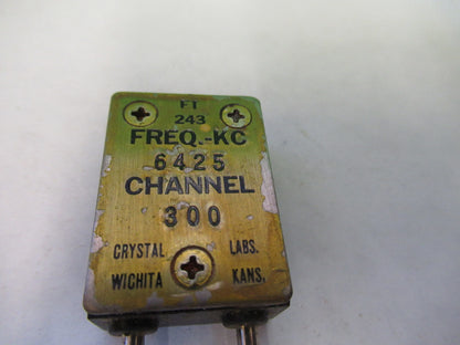 WWII FT-243 QUARTZ CRYSTAL LABS 6425 kHz FREQUENCY CONTROL AS PICTURED S1-B-37