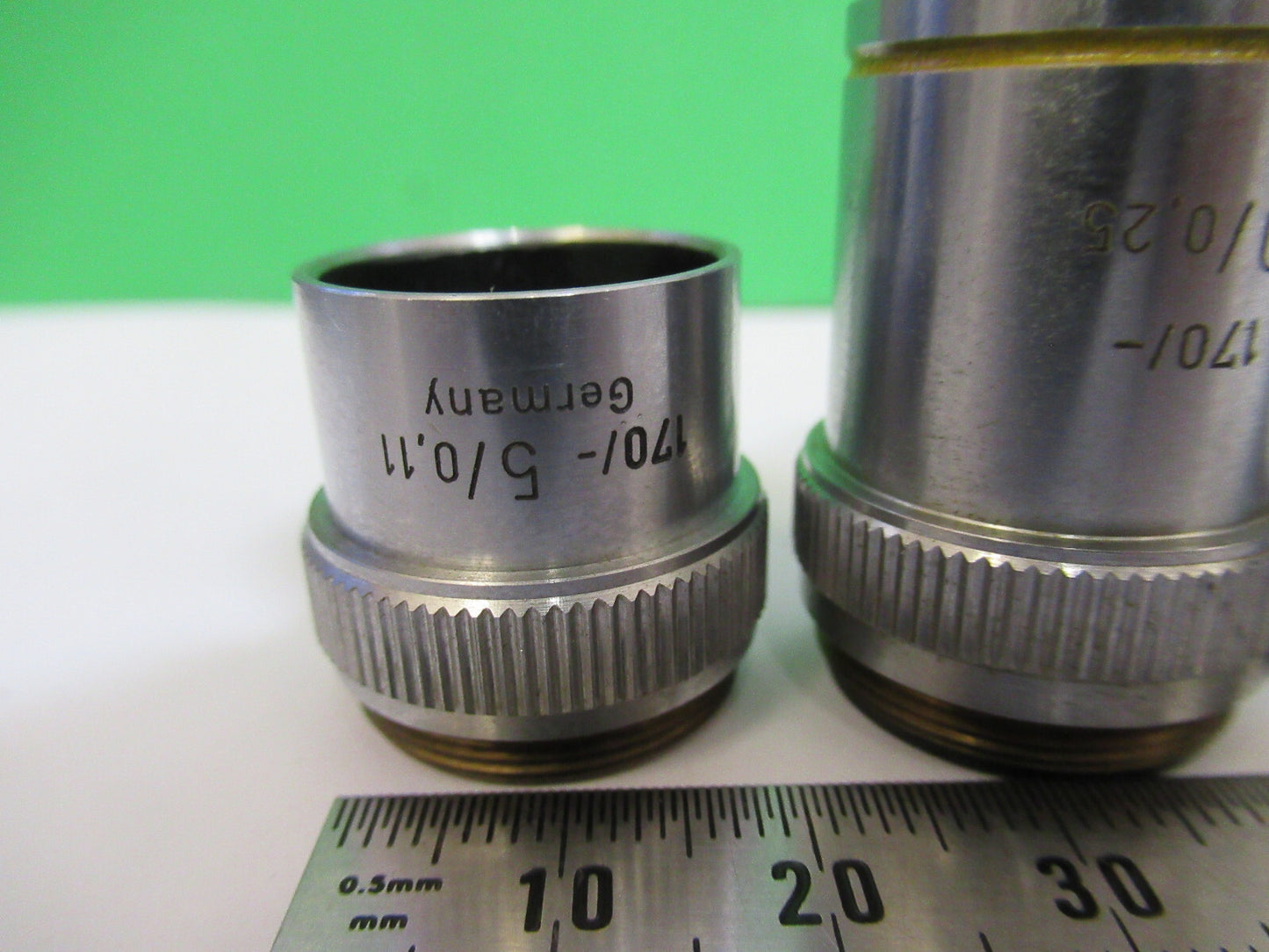 WILL-OPTIK Wetzlar lot objectives 5X 10X 40X MICROSCOPE PART AS PICTURED X5-A-75