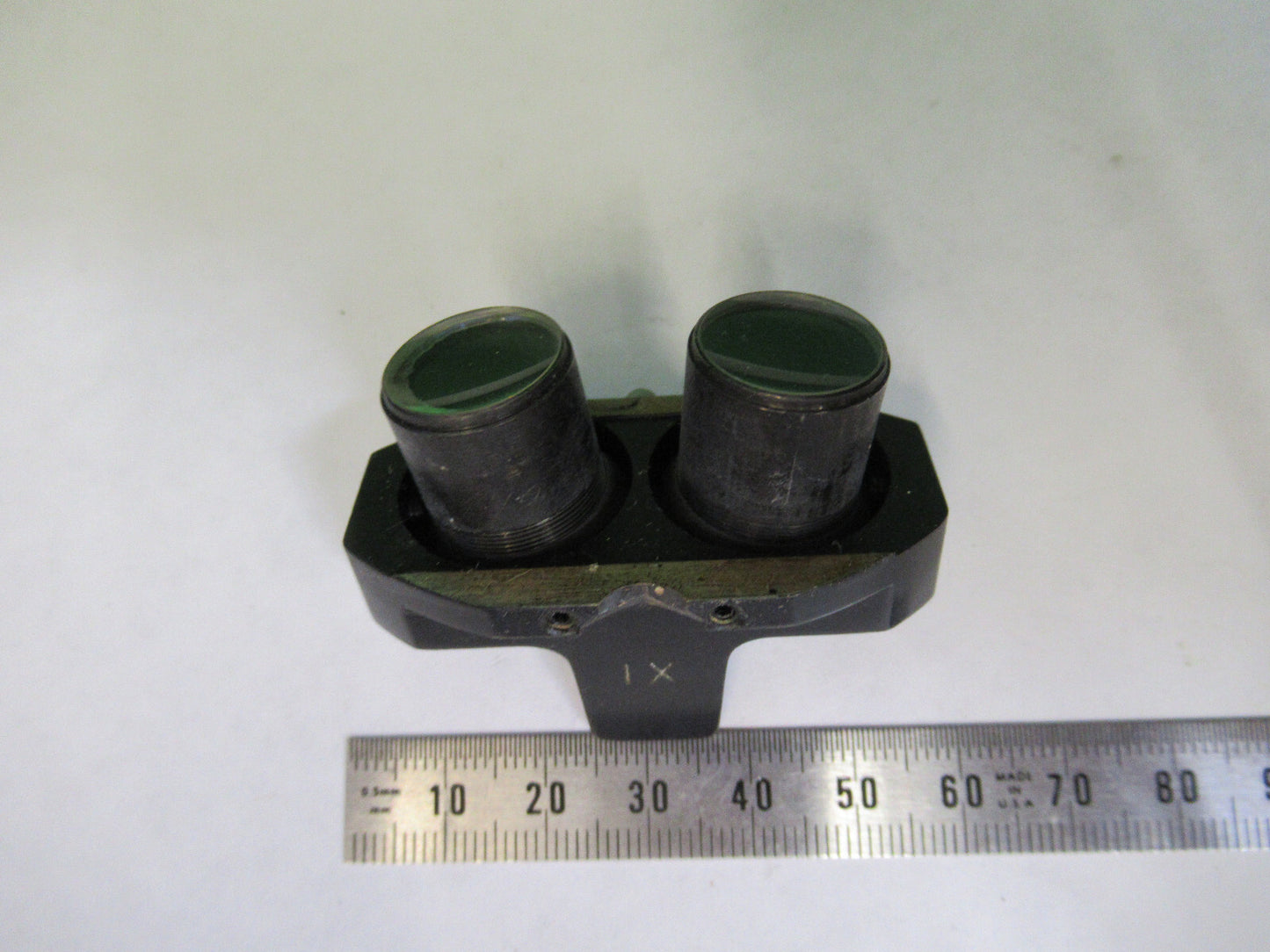 AO 1X ANTIQUE  STEREO OBJECTIVE LENS MICROSCOPE PART as pictured X7-A-52