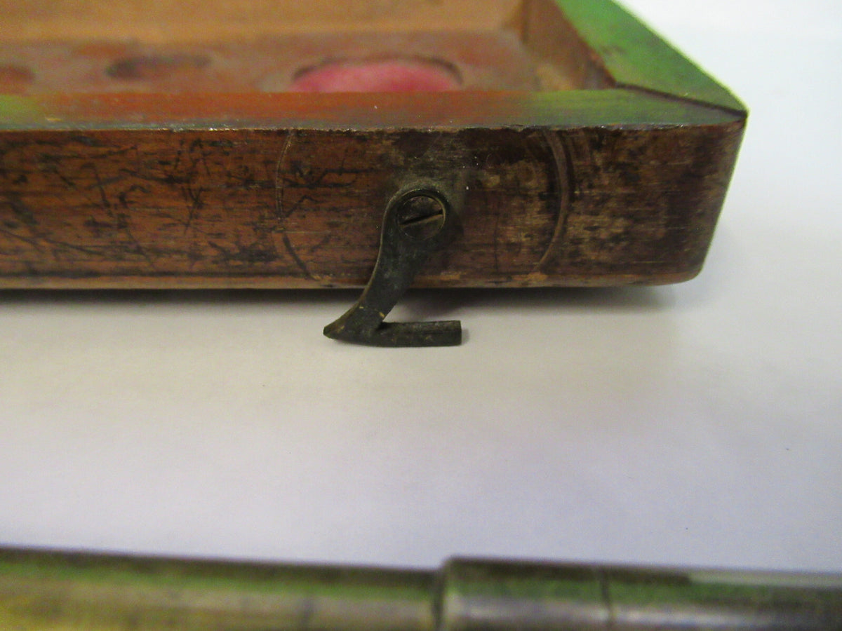 ANTIQUE UNKNOWN BRASS MICROSCOPE + CASE circa 1830 AS PICTURED X6-A-80