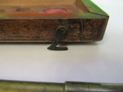 ANTIQUE UNKNOWN BRASS MICROSCOPE + CASE circa 1830 AS PICTURED X6-A-80