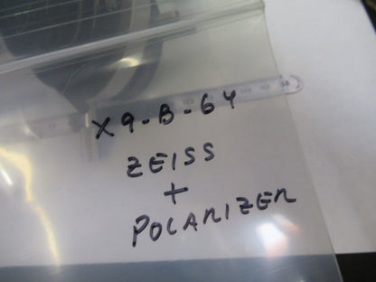ZEISS GERMANY POL CONDENSER + POLARIZER HOLDER MICROSCOPE PART AS PICTURED X9B64