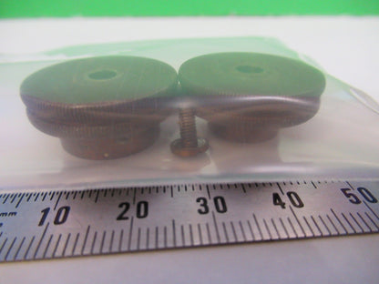 ANTIQUE BRASS BAUSCH LOMB KNOBS MICRO ADJUST MICROSCOPE PART AS PICTURED Y3-B-17